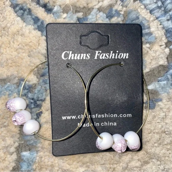 Chuns Fashion Statement Gold Hoops - Picture 2 of 3